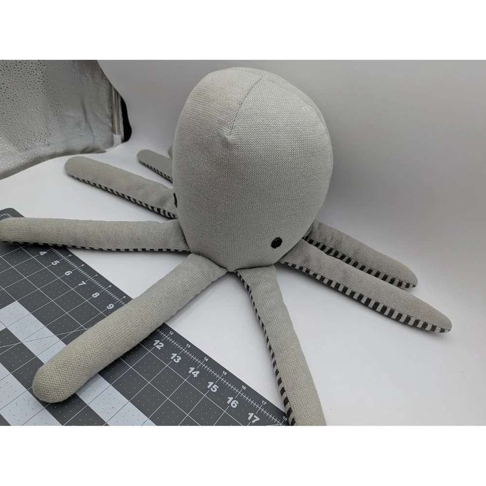 Pillowfort Octopus Pillow Plush‎ Gray Knit 18 Inch Stuffed Animal Toy